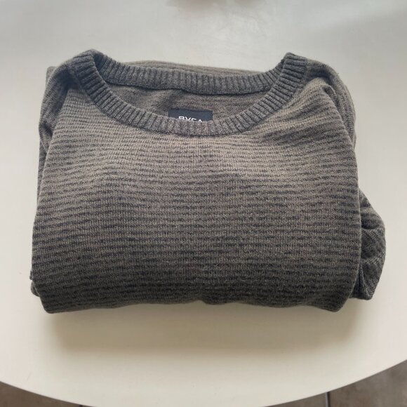 RVCA Green & Black Striped Sweater | Size: Large - Picture 3 of 4